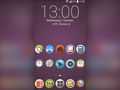 Flat Icons Launcher Concept