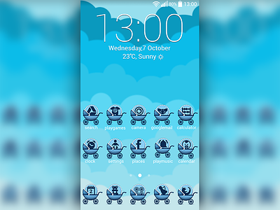 Baby Blue Icons baby blue concept design icons
