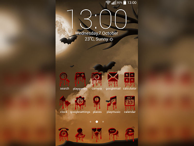 Halloween Launcher android concept design halloween icons launcher portfolio smartphone theme