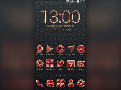 Ruby Icons concept design icons new red ruby theme