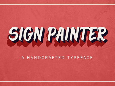 Sign Painter Typeface ads branding brush display font handcrafted logo print signage typeface