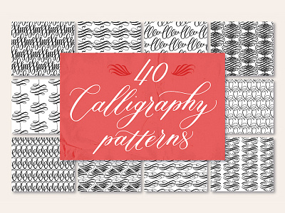 Calligraphy Patterns Preview By Type And Graphics Lab background calligraphy fabric hand drawn ornament pattern print seamless surface textile vector