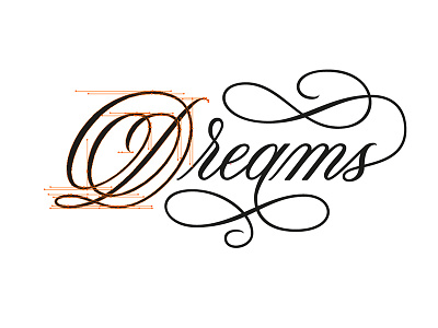 Dreams | typeandgraphicslab.com brush custom type editorial hand drawn hand written inspirational lettering logo quote type typography vector