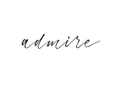 Admire | typeandgraphicslab.com brush custom type editorial hand drawn hand written inspirational lettering logo quote type typography