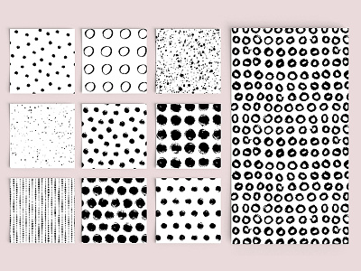 Dots and Circles | Seamless Patterns apparel background brush celebration decor dot fabric hand drawn pattern print seamless textile