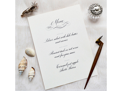 Menu | Calligraphy