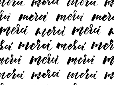Merci | Lettering by Type and Graphics Lab apparel background brush celebration decor fabric hand drawn lettering pattern print seamless textile