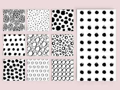 Dots & Circles | Seamless Patterns Collection apparel background brush celebration decor dot fabric hand drawn pattern print seamless textile