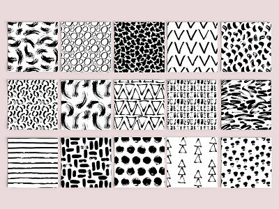 50 Messy Patterns apparel background brush celebration decor dot fabric hand drawn pattern print seamless textile