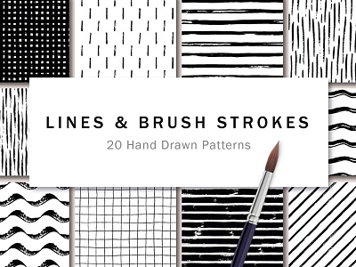 Lines and Brush Strokes | Seamless Patterns