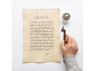 Anniversary Letter | Calligraphy by typeandgraphicslab.com