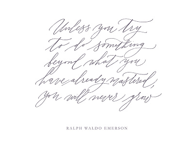 Quote by Ralph Waldo Emerson calligraphy custom type editorial hand drawn hand written inspirational lettering modern quote type typography