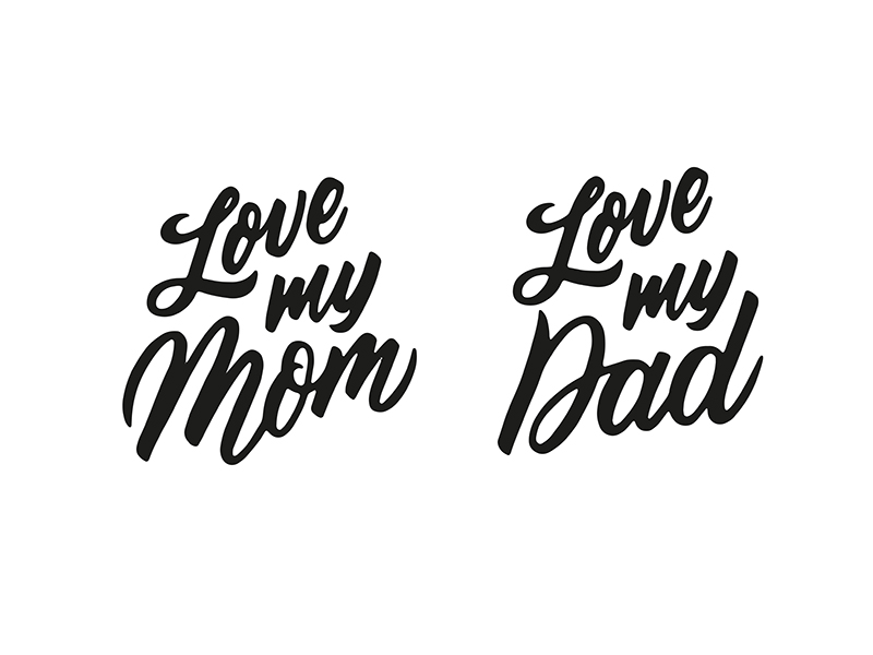 Love My Mom, Love My Dad by Svetlana Postikova on Dribbble