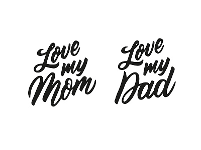 Love My Mom, Love My Dad art baby cute illustration lettering nursery overlay pattern print seamless surface vector