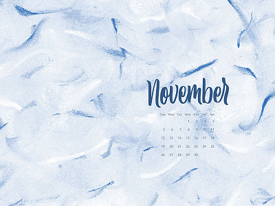 Free Desktop Calendar (November 2017) background brush calendar custom type hand drawn inspirational lettering logo pattern type typography