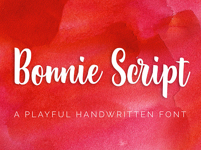 Bonnie Script bold brush editorial font hand drawn handwritten lettering logo modern type typography