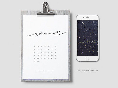 Free Printable + Mobile Calendar (April 2018)