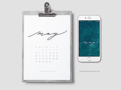 Free Printable + Mobile Calendar (May 2018)