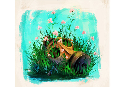 Breathe digitalart editorial environment greenliving illustration ourplanetweek procreateillustration