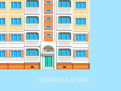 Gagarin 148 West illustration pixel