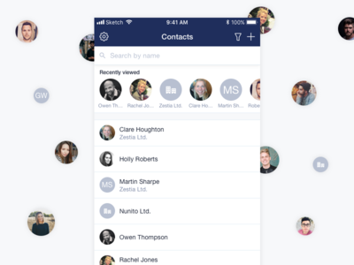 Recently viewed contacts