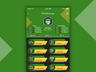 Fantasy Football App Concept app concept app ui design fantasy football flat uidesign