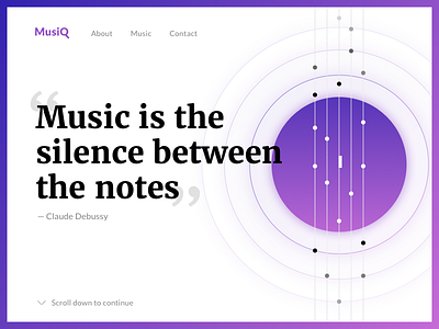 Music Landing Page clean landing landing page music quote