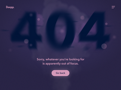 404 - Out of focus 404 blur dark deep focus purple smoke water