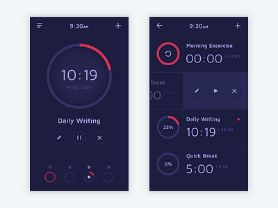 Countdown Timer app countdown dark ui productivity simple time timer to do ux