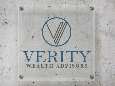 Verity Wealth Advisors Logo Design branding logo logodesign logos signage