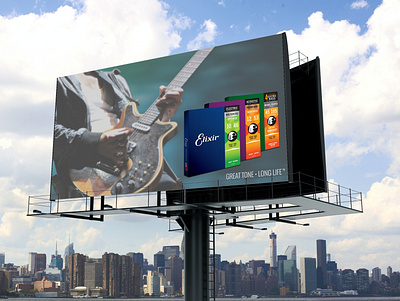Elixer Strings Billboard Design ad design ads advertising billboard design billboards branding graphic design social media ads web banner design