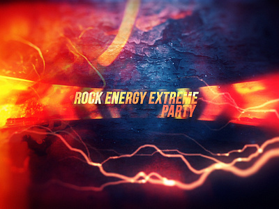 Rock Energy Extreme Party after effect cinematic motion design motiongraphics movie opener opening titles promo promotional design rock template titles