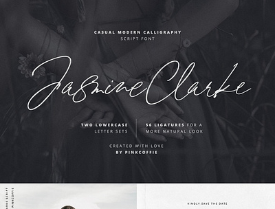 Jasmine Clarke | Casual Chic Font 3d animation app branding design graphic design icon illustration logo motion graphics typography ui ux vector