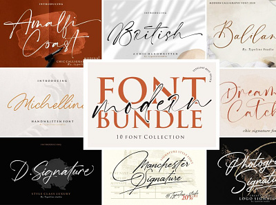 The Modern Handwritten Font Bundle 3d animation app art branding design flat graphic design icon illustration illustrator logo minimal motion graphics typography ui ux vector web website
