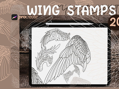 Wings Stamps Procreate Brushes