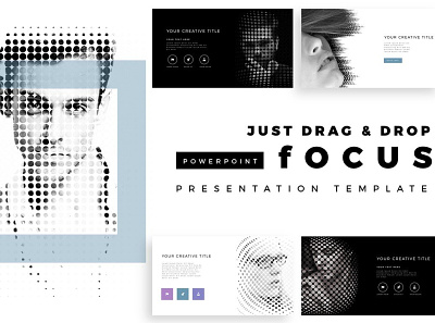 fOCUS Premium PowerPoint Template 3d animation app art branding design flat graphic design icon illustration illustrator logo minimal motion graphics typography ui ux vector web website