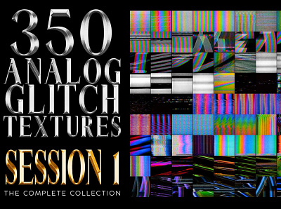 350 VHS Glitch Textures - SESSION 1 3d animation app branding design graphic design icon illustration logo motion graphics typography ui ux vector