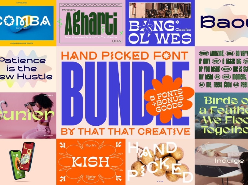 THAT THAT HAND PICKED FONT BUNDLE 3d animation app branding design graphic design icon illustration logo motion graphics ui