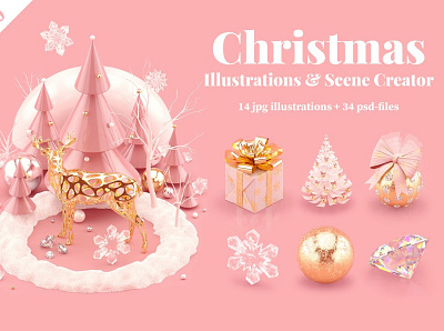 Christmas Scene Creator 3d animation app branding design graphic design icon illustration logo motion graphics ui