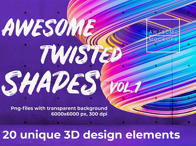 Awesome Twisted Shapes 3d animation app branding design graphic design icon illustration logo motion graphics ui