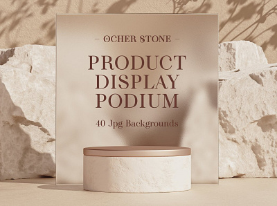Ocher Stone Product Podium 3d animation app branding design graphic design icon illustration logo motion graphics ui
