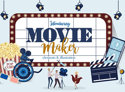 Movie maker collection 3d animation app branding design graphic design icon illustration logo motion graphics ui
