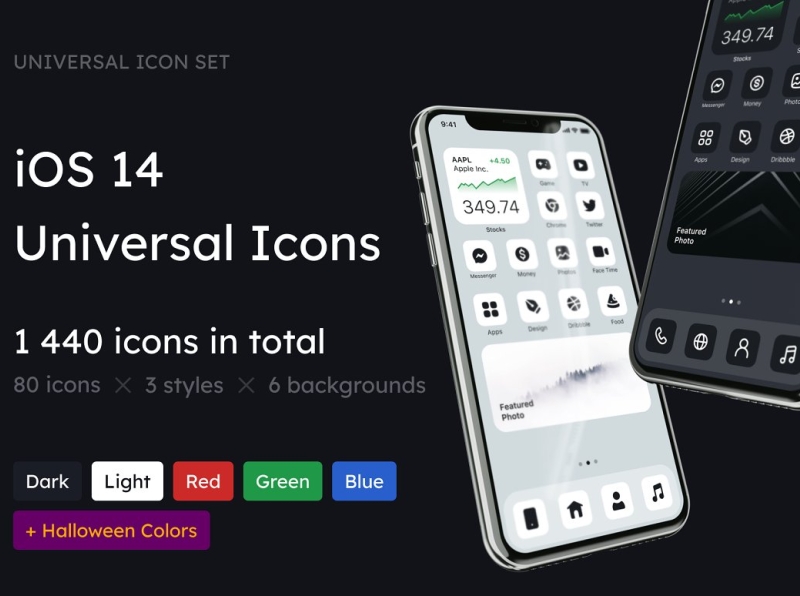 iOS 14 Universal Icons 3d animation app branding design graphic design icon illustration logo motion graphics ui