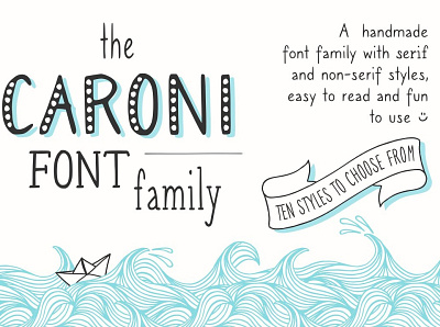 Caroni Font Family - Handmade Font 3d animation app branding design graphic design icon illustration logo motion graphics ui