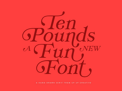 Ten Pounds, A Hand-Drawn Font 3d animation app branding design drawn font graphic design hand drawn font icon illustration logo motion graphics ui