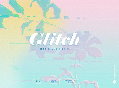 Glitch Effect Floral 90s Background 3d 90s aesthetic 90s retro abstract backgrounds animation app background branding design distorted glitch effect graphic design high resolution icon illustration layered psd logo ui