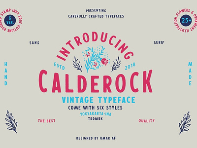 Calderock Typeface + Extras