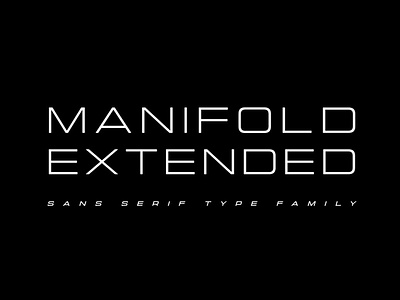 Manifold Extended CF wide sans serif