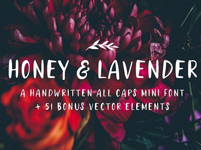 Honey & Lavender Cute Font + Extras 3d animation branding cute font extras cute fonts design feminine logo fun fonts graphic design hand lettered handlettered font handwriting font icon illustration logo mini font motion graphics scrapbooking fonts vector whimsical fonts