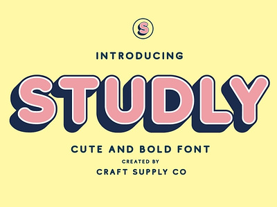 Studly - Layered Font Family 3d animation beautiful block fonts branding colorful fonts cool fonts cute fonts design elegant fonts graphic design icon illustration layered font family lettering fonts logo motion graphics outline fonts text fonts vector